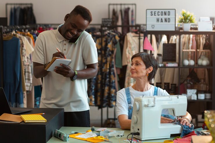 Small business owner in Columbus Indiana saving time by delegating errands to eMax Errands and More
